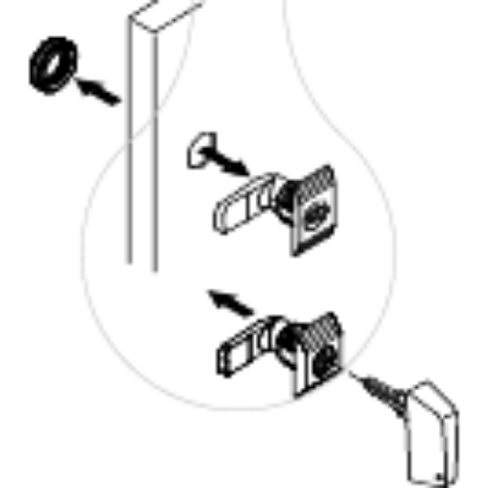 Imagem de FECHO METAL C/ CHAV 405 P/ ARM CRN