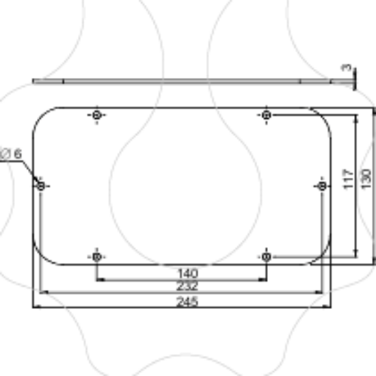 Imagem de ENTR CABOS ALUM 130X245MM P/ ARM SF