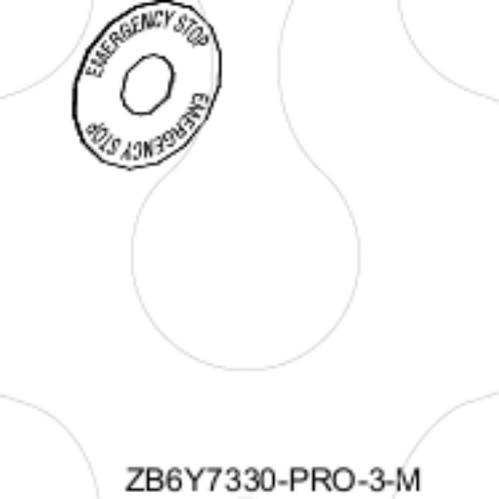 Imagem de ZB6Y7330 ETIQ.-EMERGENCY STOP