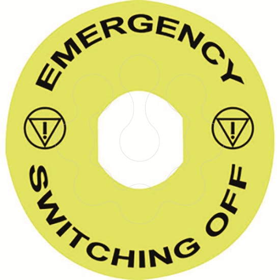 Imagem de ETIQ 60MM AMAR EMERG SWITCH OFF