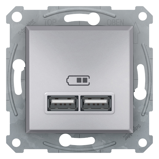 Imagem de Asfora USB charger 2,1A aluminium