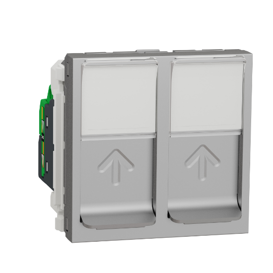 Imagem de Tom dupla RJ45 cat.6 STP 2 mod. Alu NU