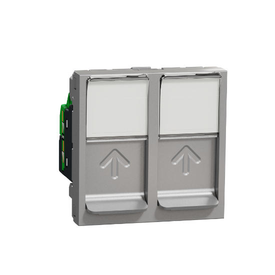 Imagem de Tom dupla RJ45 cat.6 UTP 2 mod Alum NU