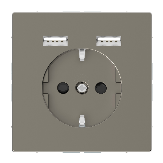 Imagem de Schuko + 2 cargador USB 2,4A D-Life Niqu