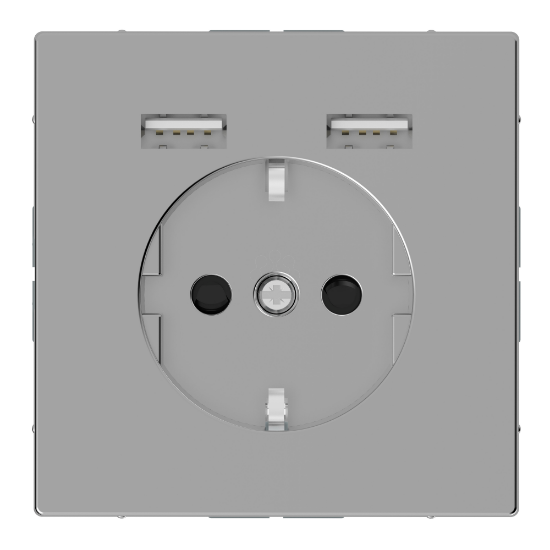 Imagem de Schuko + 2 cargador USB 2,4A D-Life Antr