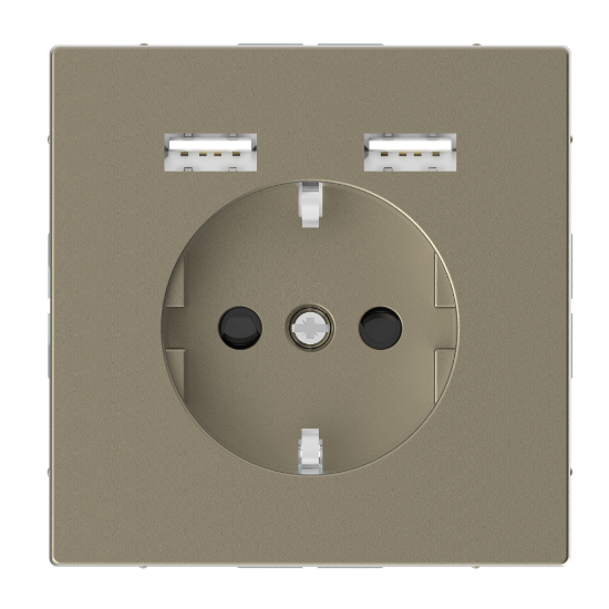 Imagem de Schuko + 2 cargador USB 2,4A D-Life Saha