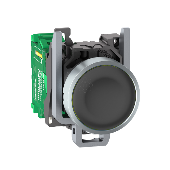 Imagem de cabeza-emisor ZB4R, tapa negra sin marca