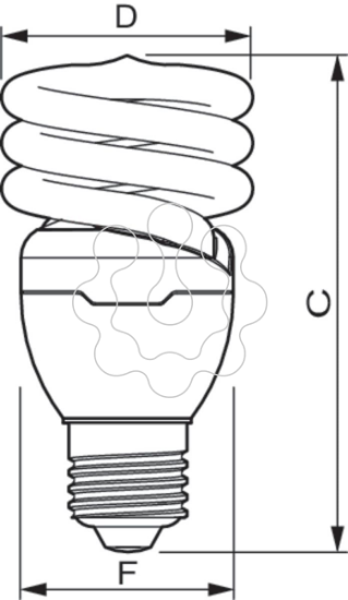 Imagem de Tornado T2 20W CDL E27 220-240V 1PF/6