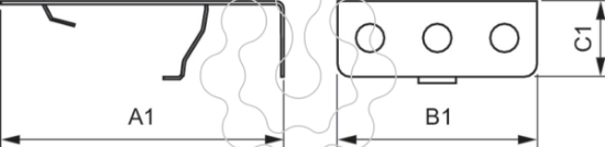 Imagem de InteGrade mounting clip under shelf