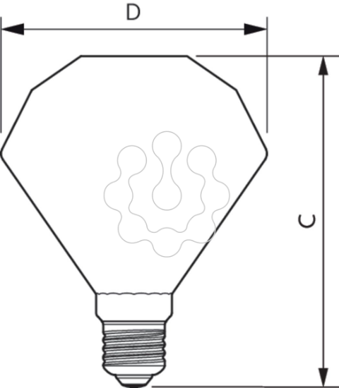 Imagem de LEDClassic 40W Diamond E27 2700K CL D