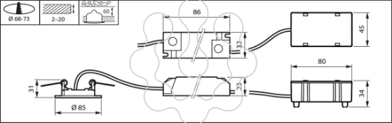 Imagem de DN145B LED6S/830 PSU II WH