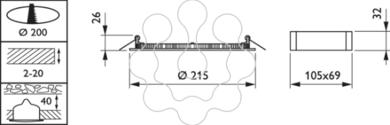 Imagem de DN135C LED20S/830 PSU II WH
