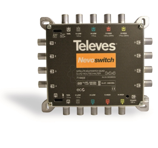 Imagem de NEVOSWITCH 5x5x8 F TERM/CASC+ALIM QUAD