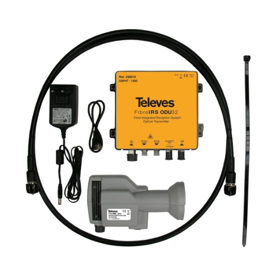 Imagem de KIT CONVERSOR CC/FO 1550nm DAB/TDT-SAT