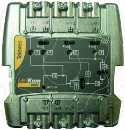 Imagem de AMP.MINIKOM MATV 4E/1S “EasyF” FM-V-U-U