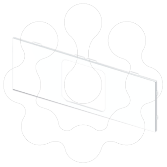 Imagem de Placa mecanismos industriais branco RAL9010 U24X