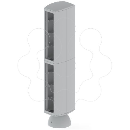 Imagem de Mini-coluna Unex para 16 mecanismos, tampa 80mm, em U24X