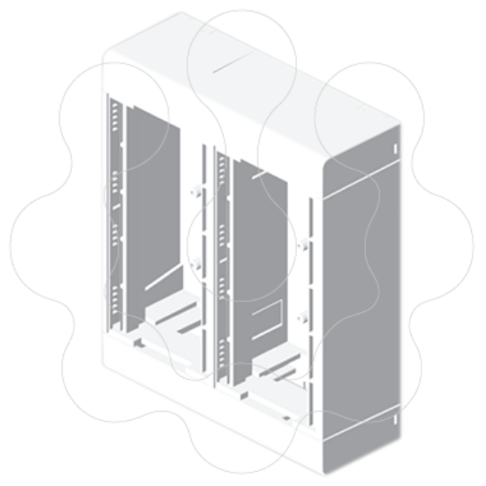 Imagem de Caixa modular Unex para 4 mecanismos em U24X