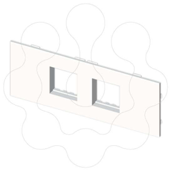 Imagem de Placa Unex para 2 mecanismos Mosaic em U43X