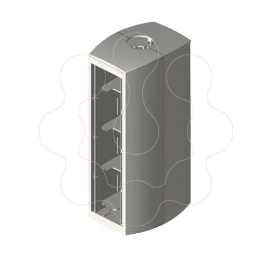 Imagem de Módulo coluna 8 mecanismos Unex Ø50x88, tampa 80mm, em U24X