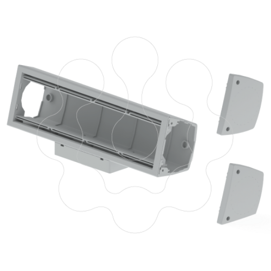 Imagem de Caixa mobiliário Unex montagem fixa para 4 mecanismos em U24X