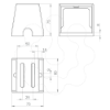 Imagem de 66 Suporte vertical isolante cinzento 75 U23X