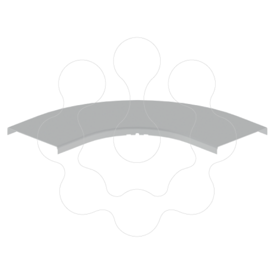 Imagem de 66 Tampa curva plana 90° cinzento 150 U23X