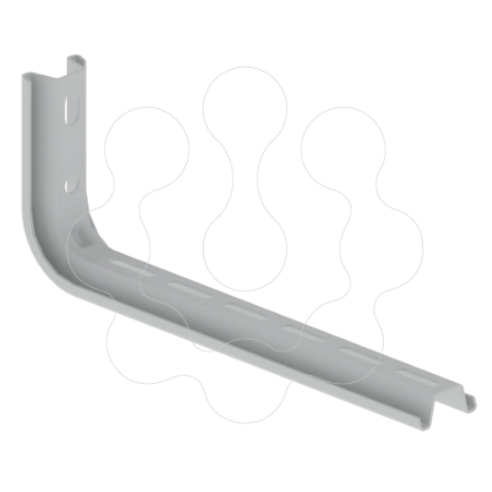 Imagem de 66 Suporte L cinzento 300 Aco Epoxy