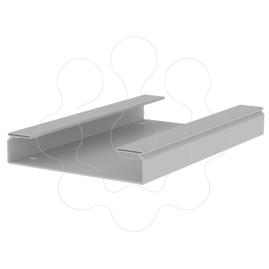 Imagem de 66 Caminho de cabos liso cinzento 60x300 U48X