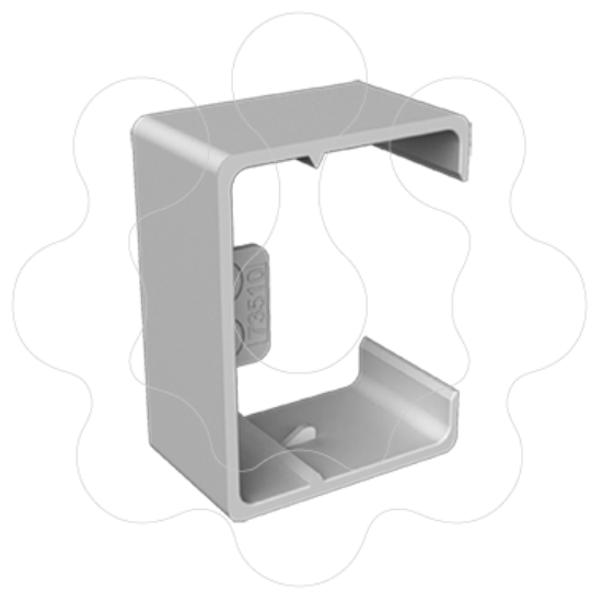 Imagem de 73 Tapa-juntas cinzento 40x40 U24X