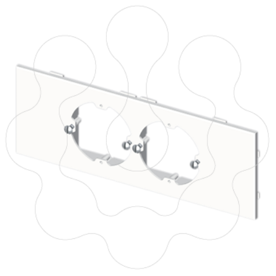 Imagem de 73 Placa 2 mec. universais branco U42X