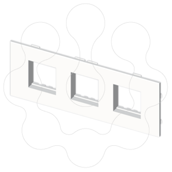 Imagem de 73 Placa 3 mec. Mosaic branco U24X