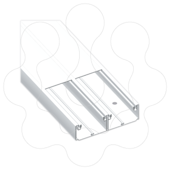 Imagem de 93 Calha 2 tampas branco 50x170 U23X
