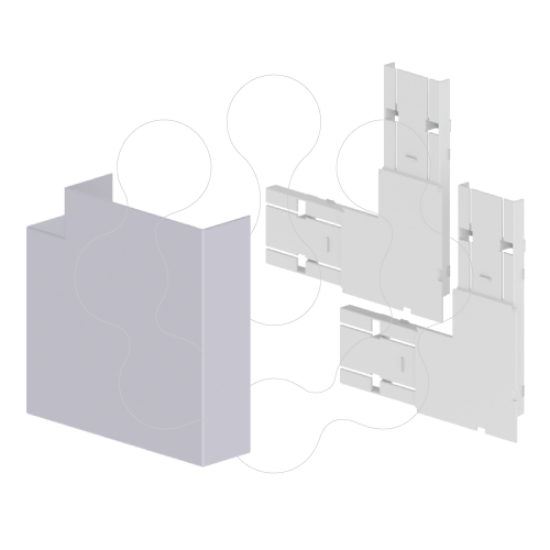 Imagem de 93 Angulo plano cor aluminio 50x150 U24X