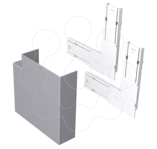 Imagem de 93 Angulo plano cor aluminio 70x100 U24X