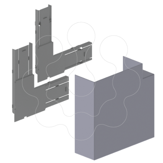 Imagem de 93 Angulo plano cor aluminio 70x170 U24X