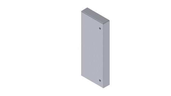 Imagem de 93 Tampa final cor aluminio 70x170 U24X