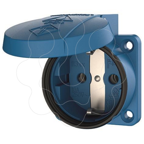 Imagem de Tomada de painel Schuko 16A 230V IP54