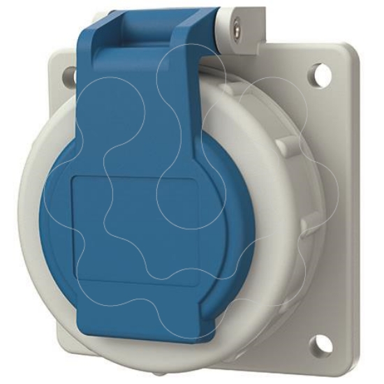 Imagem de Tomada de painel Schuko 16A 230V IP68