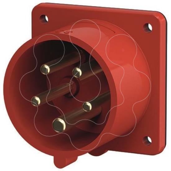 Imagem de Ficha fixa de painel 32A 400V IP44