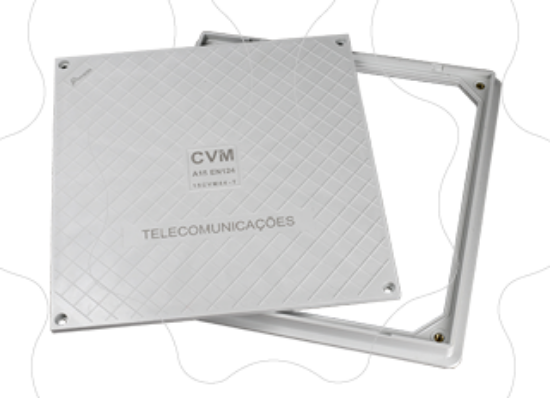 Imagem de Tampa com aro p/ câmara de visita multioperador CVM 400x400mm