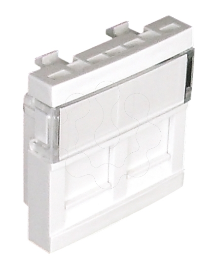 Imagem de MÓDULO DUPLO P/CONETORES RJ45 - 2 MÓD BRANCO