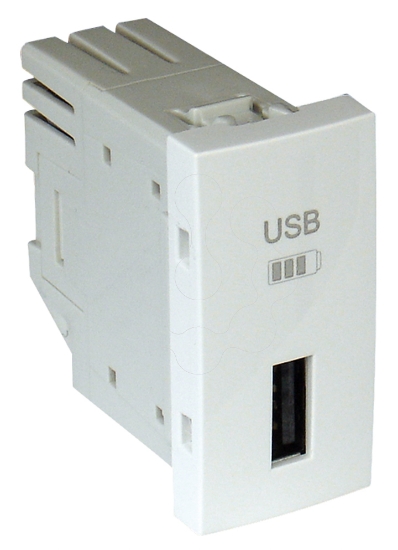 Imagem de CARREGADOR USB TIPO A - 1 MÓD BRANCA