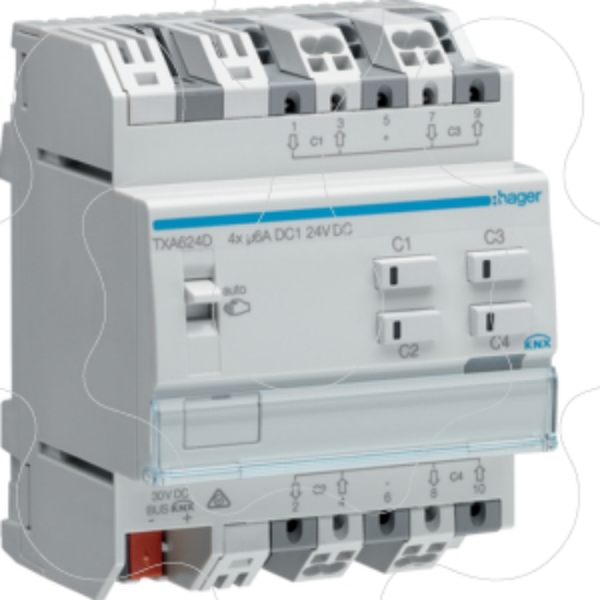 Imagem de Actuador estores/pers. 4 canais 24V KNX