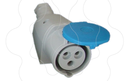 Imagem de Tomada de parede Industrial IP44 para cabos de 8 -13 mm2 / 16 Ampere - Monofásica