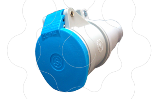 Imagem de Tomada móvel Industrial IP44 para cabos de 8 -13 mm2 / 16 Ampere - Monofásica