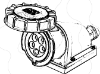 Imagem de Tomada de parede Industrial IP67 para cabos de 10 - 14 mm2 / 16 Ampere - Trifásica