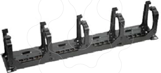 Imagem de Patch Panel 1U 24 RJ45 Cat6 com Porta Cabos Frontal - B-P019