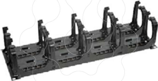 Imagem de Patch Panel 2U 48 RJ45 Cat6 com Porta Cabos Frontal - B-P020