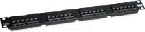 Imagem de Patch Panel 1U 24 RJ45 Cat6 com Amarrador de Cabos Posterior - B-P021